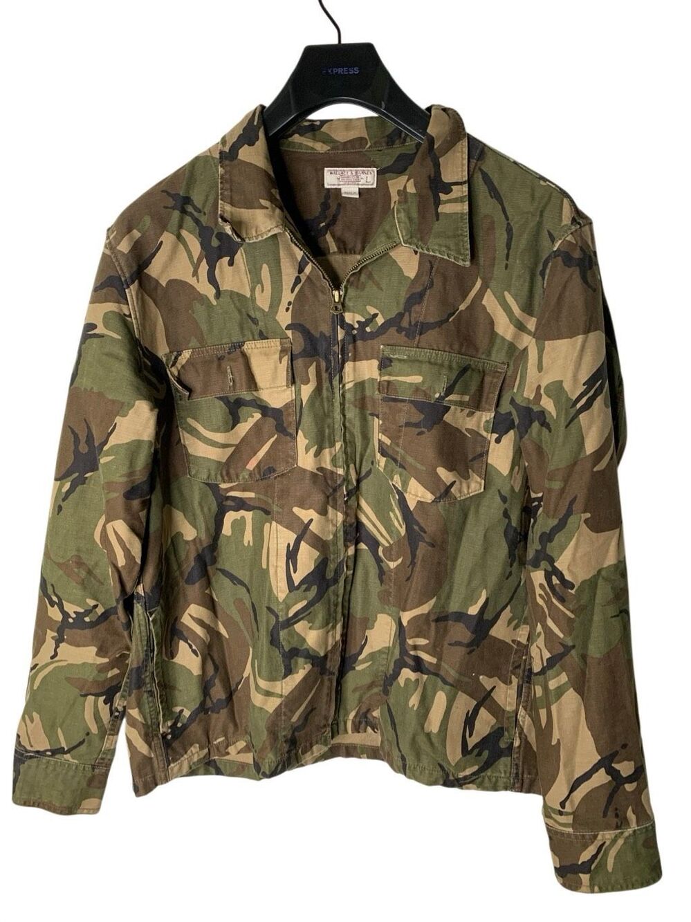 Wallace and Barnes camo utility shirt jacket 100% cotton men's size large
